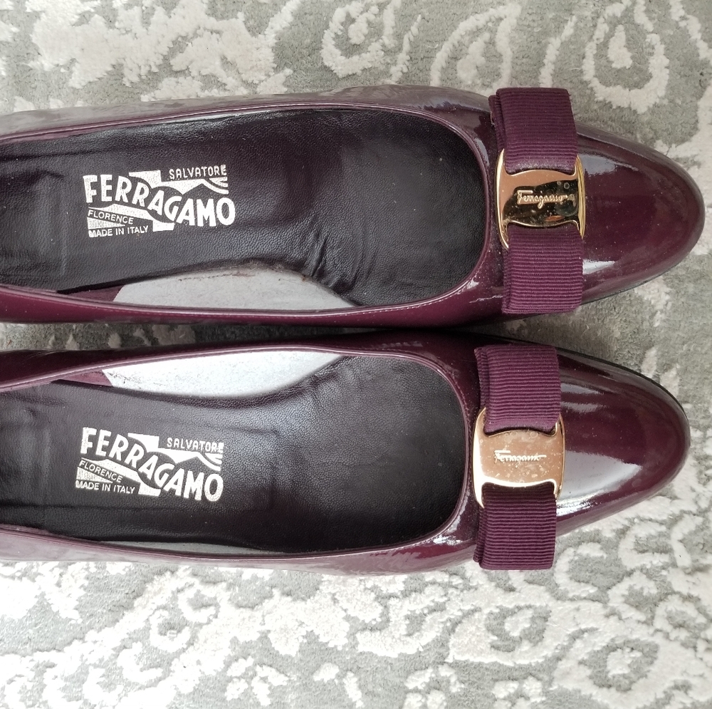 Salvatore Ferragamo Burgundy Heels